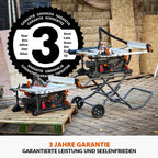 Evolution Power Tools R255TBL+ tischkreissäge, Tischsäge Tragbares Multi-Material-Sägeblatt im Lieferumfang enthalten Schneidet Holz Metall Kunststoff, 45˚ Fase, +/- 60˚ Gehrungswinkel, 1800w Motor