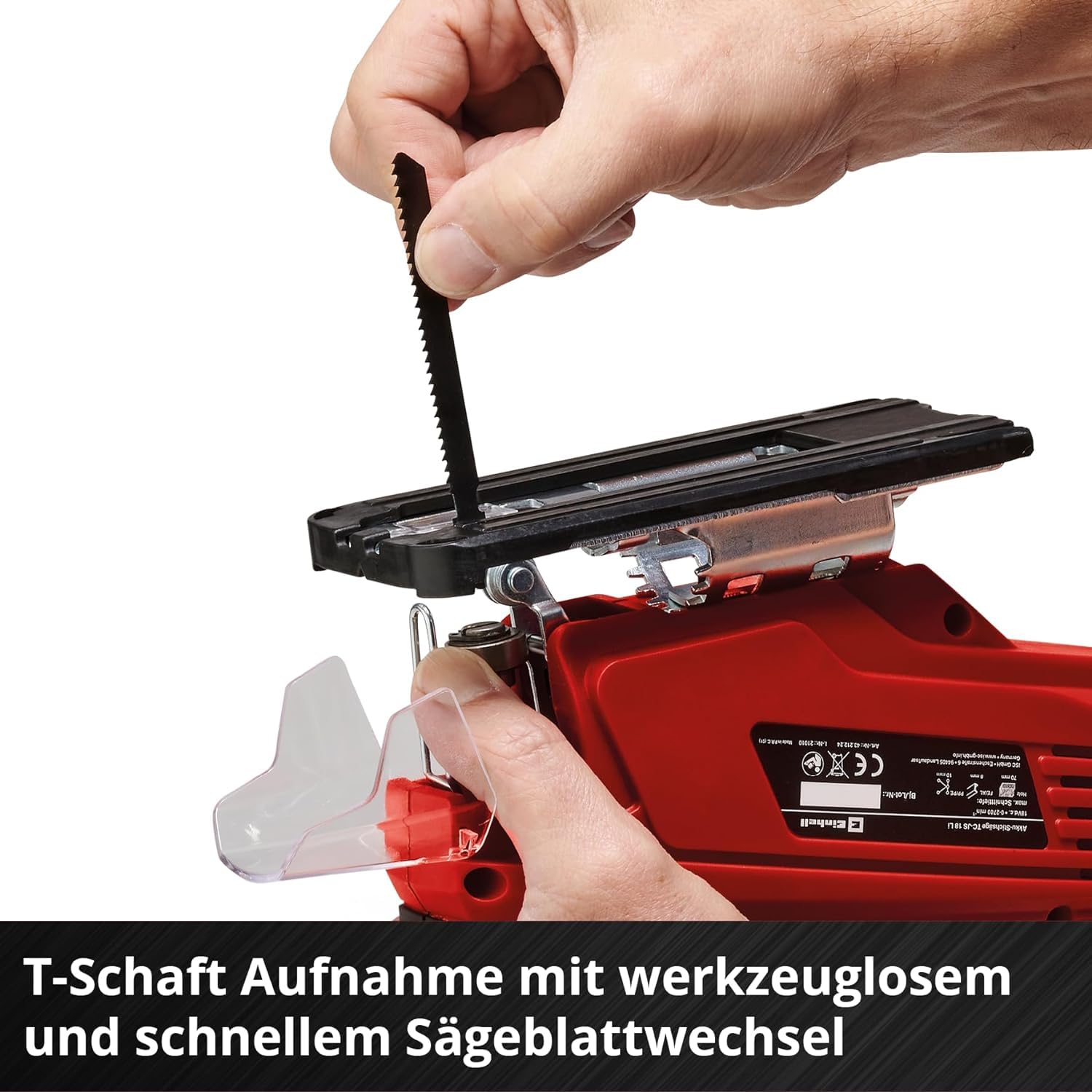 Einhell Akku-Stichsäge TC-JS 18 Li (1x2,5 Ah) Power X-Change (Li-Ion, 18 V, Pendelhubfunktion, Absaugadapter, inkl. 1x 2,5 Ah Akku, Ladegerät und Koffer)