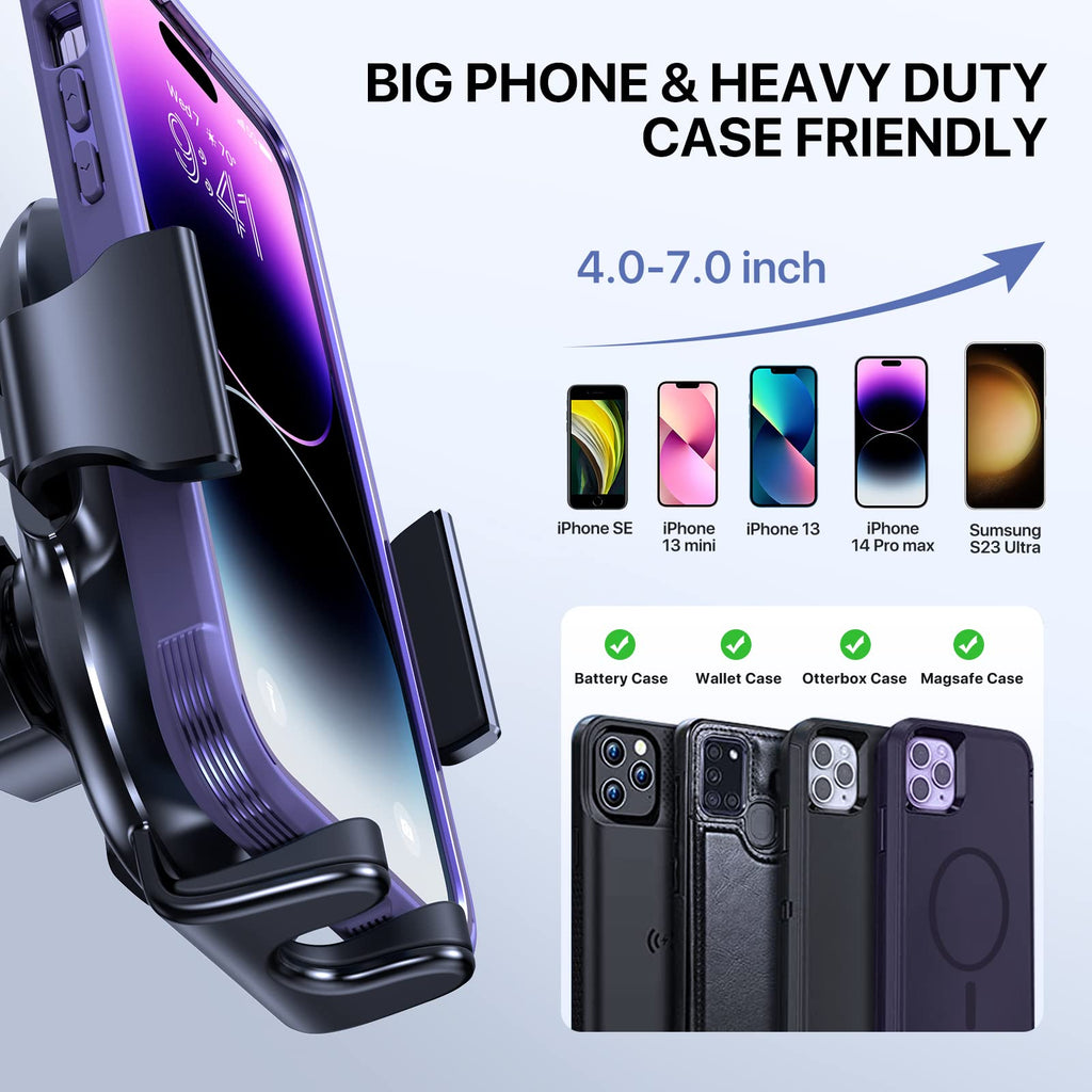 Miracase Handyhalterung Auto Handyhalter fürs Auto Lüftung Universale KFZ Smartphone Halter für iPhone 15 Pro Max/ 14/13/ 12/11/ SE/XS/XR/X/ 8/7/ Samsung/Huawei/Xiaomi usw