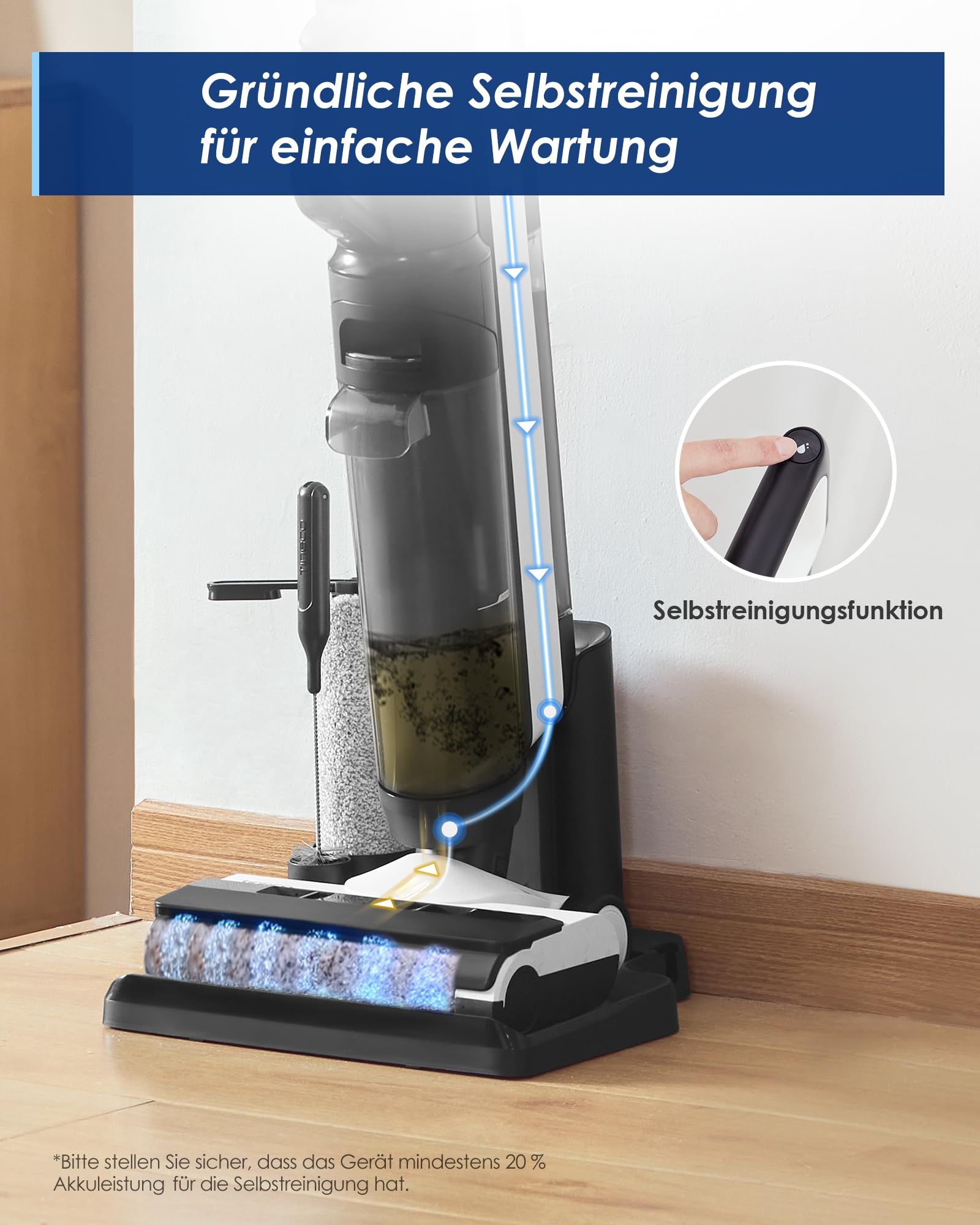 Tineco Floor One S5 Combo Power KIT Smart Nass Trockensauger mit iLoop Technologie 5-in-1, Nasssauger Staubsauger für Tierhaare, Harte Böden, LED Display, Wi- Fi, App