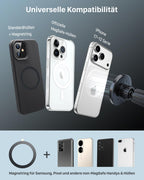 YOSH für Magsafe Autohalterung mit Ladefunktion 15W, [Metall-Doppelhaken & N55 Starke Magnets], Handyhalterung Auto für Magsafe Ladegerät Lüftung für iPhone 17 16 15 14 13 12