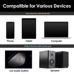 Palovue Bluetooth 5.0 Receiver, Wireless Car Kit for Music Streaming and Hands-Free Calling for Car/Home Stereo with 3.5-mm Aux Port, No Charging Required