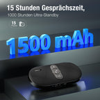Freisprecheinrichtung für Auto Bluetooth 5.1 mit Clip Wireless Freisprechanlage Verbindet mit Siri & Google Assistant Unterstützung Auto EIN Aus Lauter 6W Lautsprecher für GPS Musik Telefon, Schwarz