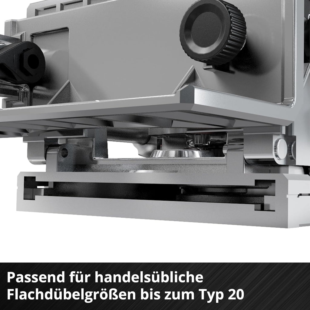 Einhell Akku-Flachdübelfräse TE-BJ 18 Li-Solo Power X-Change (18 V, Li-Ion, stufenlose Winkel-/Höheneinstellung, 6-stufige Tiefenverstellung, ohne Akku & ohne Ladegerät)