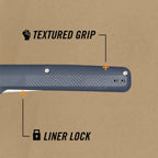 Gerber Taschenmesser mit Gürtelclip, Pledge, 7Cr17MoV Edelstahlklinge im Reverse-Tanto-Look, Griffschalen aus glasfaserverstärktem Nylon, Klingenlänge: 9,2 cm, 1067369