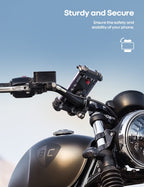 Lamicall Handyhalterung Fahrrad, Handyhalter Motorrad - Universal 360° Fahrrad Halter für iPhone 17/16/15/14 Pro Max Plus, Air, SE, 13/12 Pro Max Mini, 11 Pro Max, Xs, XR, Samsung S23 S22, Smartphone