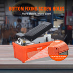 VEVOR 1,6L Lufthydraulische Pumpe 700bar Hydraulikpumpe 0,8L/min (ohne Last) 0,16L/min (Belastung) Hydraulische Fußpumpe mit 2m Schlauch Luft Fußpumpe Fußbestätig inkl. Lufteinlass-Adapter PTFE-Band