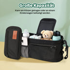 Guiseapue Universal Kinderwagenorganizer: Getränkehalter/Becherhalter für Kinderwagen Buggy Organizer Zubehör, Großer Kapazität Kinderwagentasche, Baby Erstausstattung Neugeborene