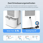 COLAZE Luftentfeuchter, 12L/24h Luftentfeuchter Elektrisch, Geeignet für Raumgrößen bis zu 120m³(30m²), Leiser Entfeuchter mit Digitalanzeige, Raumentfeuchter für Keller Schlafzimmer Bad