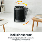 COWSAR Mini Heizlüfter Energiesparend, 1800W Elektroheizung 3 Heizstufen ✓ Überhitzungs & Kippschutz ✓ Keramik Heizlüfter für Badezimmer, Schlafzimmer, Büro