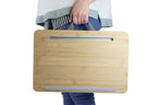 PEPE Mobility - Laptop Ständer Bett Holz, Laptopkissen Knietablett 17 Zoll, Unterlage Schoß Kissen Bambus, Kissentablett Sofa