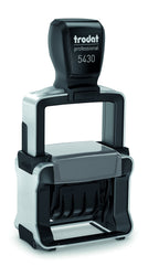 Trodat Professional Datumsstempel 5430/L, Selbstfärbend, EINGEGANGEN - BEZAHLT - GEBUCHT, blau-rot, Mittel
