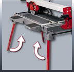 Einhell 4301220 radial-Fliesenschneidmaschine TE-TC 920 Ul (Lange Schnittlängen, Laser als Optische Schnitthilfe, schwenkbares Sägeblatt, höhenverstellbar), 900 W, 240 V