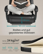 SONGMICS Gaming-Stuhl, Bürostuhl mit Fußstütze, Schreibtischstuhl mit Kopfstütze und Lendenkissen, höhenverstellbar, ergonomisch, bis 150 kg belastbar, tintenschwarz OBG073B05