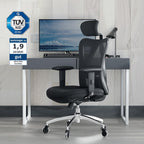 SIHOO Bürostuhl Ergonomischer [TESTSIEGER] Schreibtischstuhl, Drehstuhl hat Verstellbarer Lordosenstütze, Kopfstütze und Armlehne, Höhenverstellung und Wippfunktion, bis 150kg/330LB Belastbar