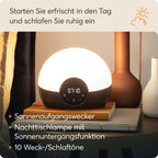 Lumie Bodyclock Glow 150 - Lichtwecker mit 10 Klängen und Einschlafsonnenuntergang