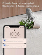 nooie Babyphone, 360 Baby Kamera WLAN, Baby Monitor with Camera, Babyphone mit Kamera und Handy App, 1080P HD Nachtsicht, KI-Tracking, Gegensprechfunktion, Kompatibel mit Alexa und 2.4Ghz WiFi