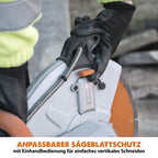 Evolution R300DCT+ Betonsäge Elektrische Steinsäge 2400W Nass-/Trocken Steinschneidemaschine Staubfreies Schneiden mit Staubunterdrückung 300 mm Scheibendurchmesser Sägeblatt, 115 mm Schnitttiefe