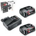 Bosch Akku und Schnellladegerät Starter Set 18V (2X 2,5Ah Li-Ionen-Akku; 1x Schnellladegerät; Power for All 18V Alliance)