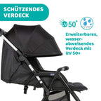 Chicco OHlalà Twin Geschwisterwagen von Geburt bis 15 kg, Kinderwagen für Zwillinge und Geschwister, Verstellbarer Faltbarer Zwillingsbuggy, Regenschutz und Ausziehbares Verdeck