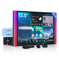 [12,5" QLED] ATOTOZONE AI Android Autoradio mit 1 DIN & Doppel DIN, 8G+128G, Flexview-Display, 7.1.2 CH Audio, 4G LTE,Wireless CarPlay&Android Auto,36B-EQ, Dualband-WLAN, mit 2 Dashcams,X10G125E-R3