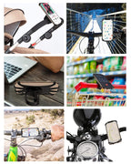 Zoeley Handyhalterung Fahrrad, Universal Handyhalterung Motorrad【1s-Installation】Abnehmbare 360° Drehen【Silikon Anti-Vibration】Fahrradhalterung Lenker Rennrad für alle 4.0-7 Zoll Smartphone (Black)