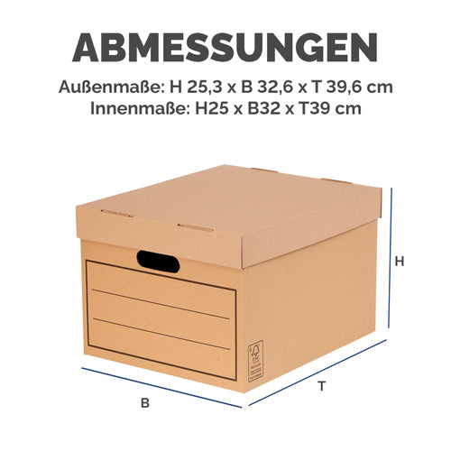 BANKERS BOX Aufbewahrungskarton mit Deckel aus stabiler B-Flute Wellpappe, braun, für Haushaltsgegenstände, Spielzeug, Dokumente, 100% recycelt und recycelbar, 10 Stück