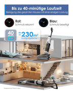 Tineco Floor ONE S6 Stretch Lite Nass Trockensauger, 180°Lay-Flat Nasssauger, Zentrifugallufttrocknung, 40min Laufzeit, Beidseitige Kantenreinigung, erreichen in niedriger Möbel für Tierhaare