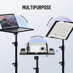 CAHAYA Beamer Ständer Projektor Halterung Multifunktionaler mit Omni-Direktionalen Rollen Bodenständer für Laptop Ständer Projektor Kamera mit verstellbarer Höhe für Outdoor-Filme CY0332