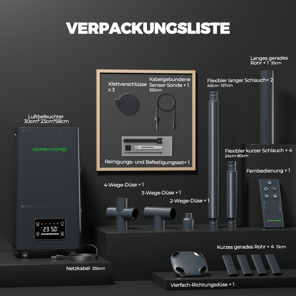 MARS HYDRO Pflanzen Luftbefeuchter 15L, Top-Fill Ultraschall Humidifier, mit einstellbarer Luftfeuchtigkeit, Timer-Funktion und Leise Betrieb für Growzelt, Innenbepflanzung, Schlafzimmer