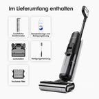 Tineco Floor ONE S6 Nass Trockensauger, Kabelloser Nass Trocken Staubsauger, Akku Saugwischer mit LED-Anzeige All-in-One Staubsauger mit Wischfunktion 35min Laufzeit für Hartböden