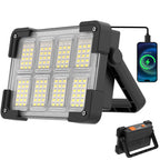 OHAYORI LED Baustrahler Akku, 4 Modi LED Strahler Akku, Campinglampe Aufladbar, Tragbare USB Wiederaufladbare PowerBank, Dimmbares Notlicht für Garten, Angeln, Camping, Wartung, Notfall