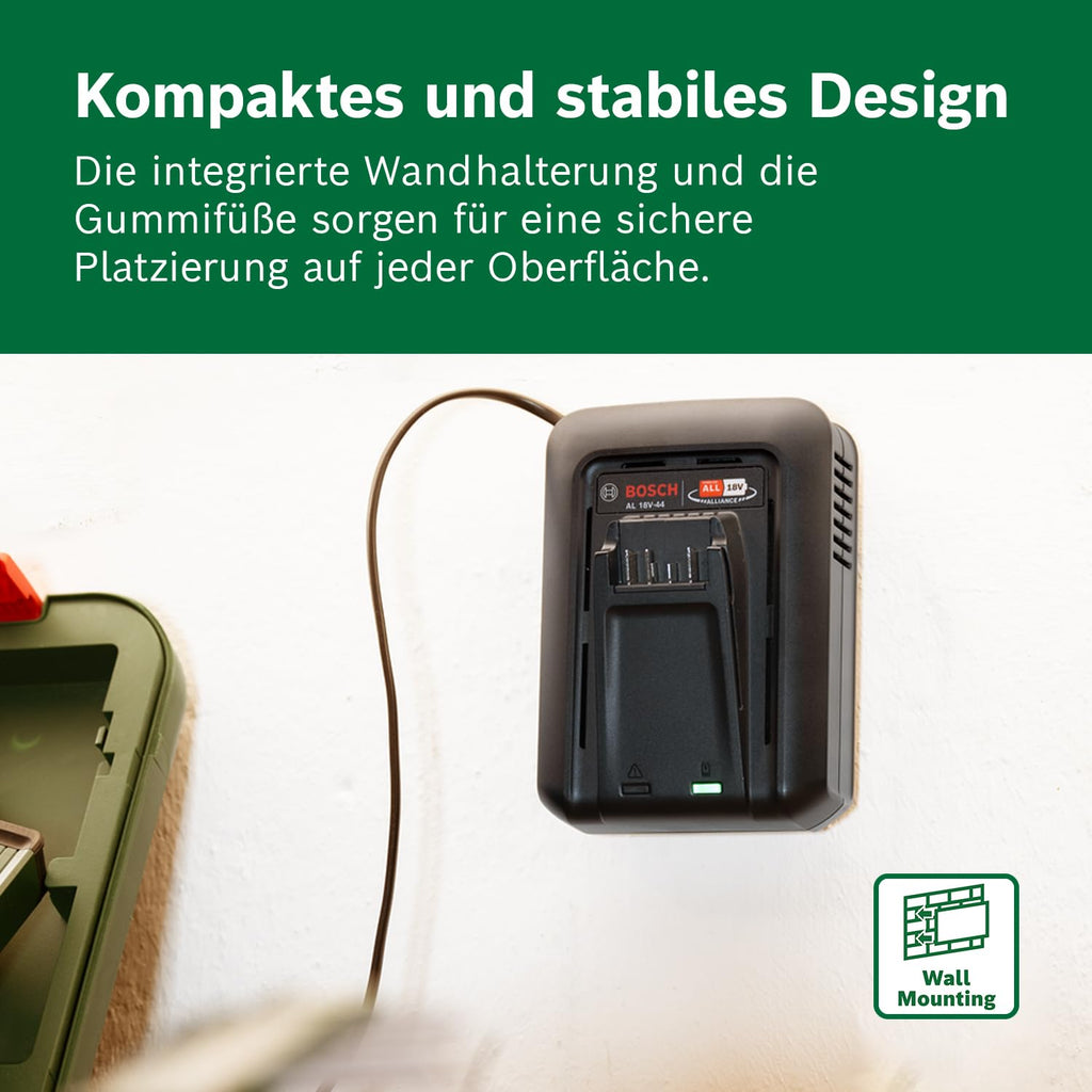 Bosch Akku und Schnellladegerät Starter Set 18V (1x 4,0Ah Li-Ionen-Akku; 1x Schnellladegerät; Power for All 18V Alliance)