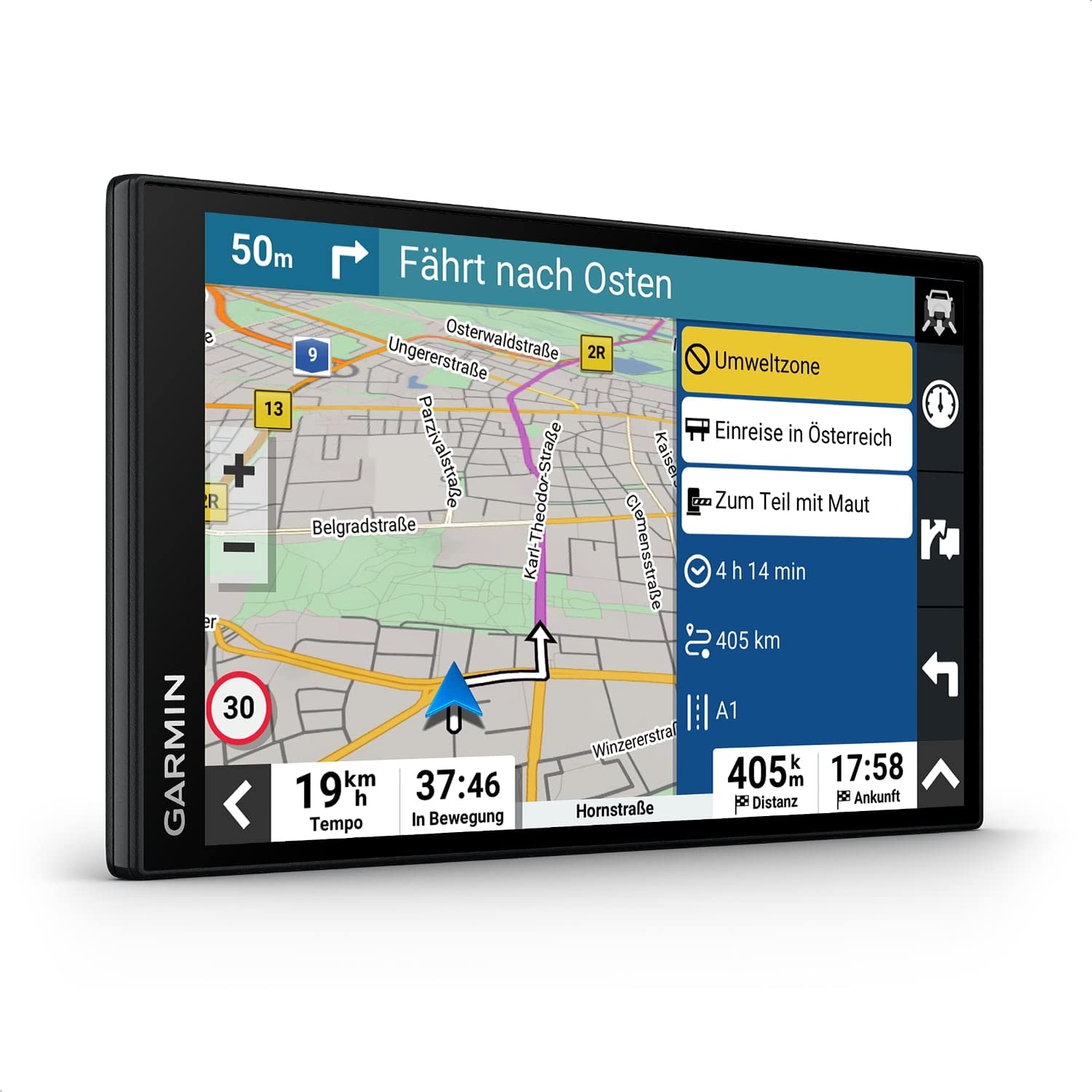 Garmin DriveSmart 76 MT-D – Navigationsgerät mit großem 7 Zoll (17,8 cm) HD-Display, 3D-Europakarten mit Umweltzonen, Verkehrsinfos in Echtzeit via Digital Traffic, Sprach- und Fahrerassistenz