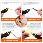 100W 165 teilig Brandmalstation, Brandmalerei und Lötkolben Satz, 5X Lötspitzen & 2X Stift, Holzbrenner Brennkolben Brandmalgeräte, Lötstation Lötset für Holz, Leder und Kork, Temperatur max. 750°C