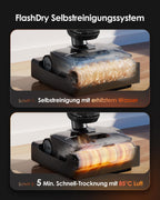 Tineco FLOOR ONE S7 Stretch Steam Nass Trockensauger 160 °C HyperSteam Dampfreiniger, 80 Min Laufzeit, DualBlock Anti-Tangle, FlashDry Selbstreinigung, Dreiseitige Kantenreinigung, hartnäckige Flecken
