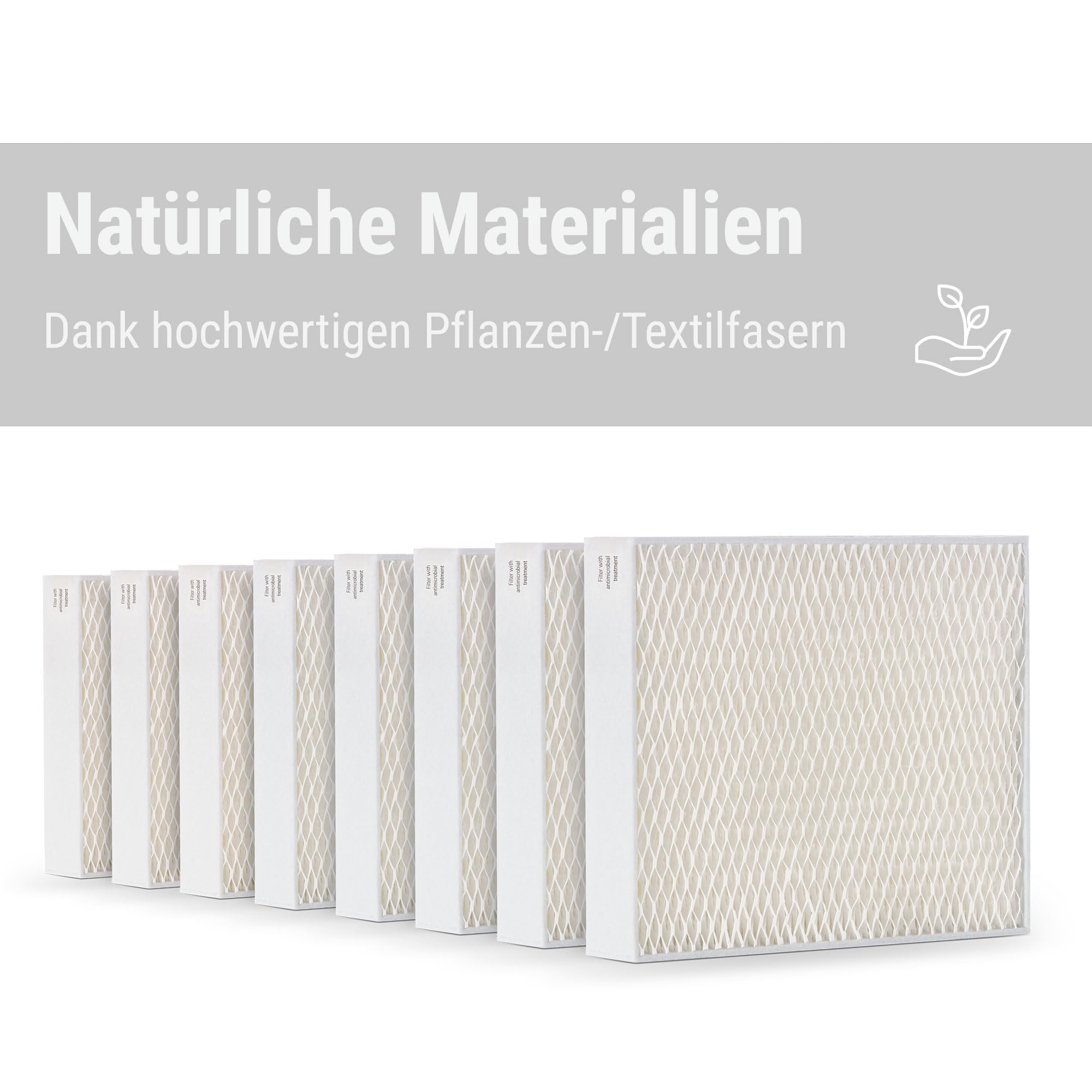 Stadler Form Luftbefeuchter-Filter, effizient und hygienisch, antibakteriell behandelt, passend zur Oskar- und Karl-Familie, Set mit 8 Stück
