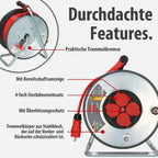 Brennenstuhl Professional SteelCore Kabeltrommel SC 3210 IP44 (33m H07BQ-F 3G2,5 Kabel, Trommelkörper aus Stahlblech, Baustelleneinsatz und ständiger Einsatz im Freien, Made in Germany)