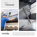 TecTake Gerüst, Leiter 4 in 1, Mobile Mehrzweckleiter, Arbeitsbühne, Baugerüst, Alu Gerüst, Rollgerüst mit Arbeitsplattform, Haushaltsleiter, belastbar bis max. 150 Kg - Silber