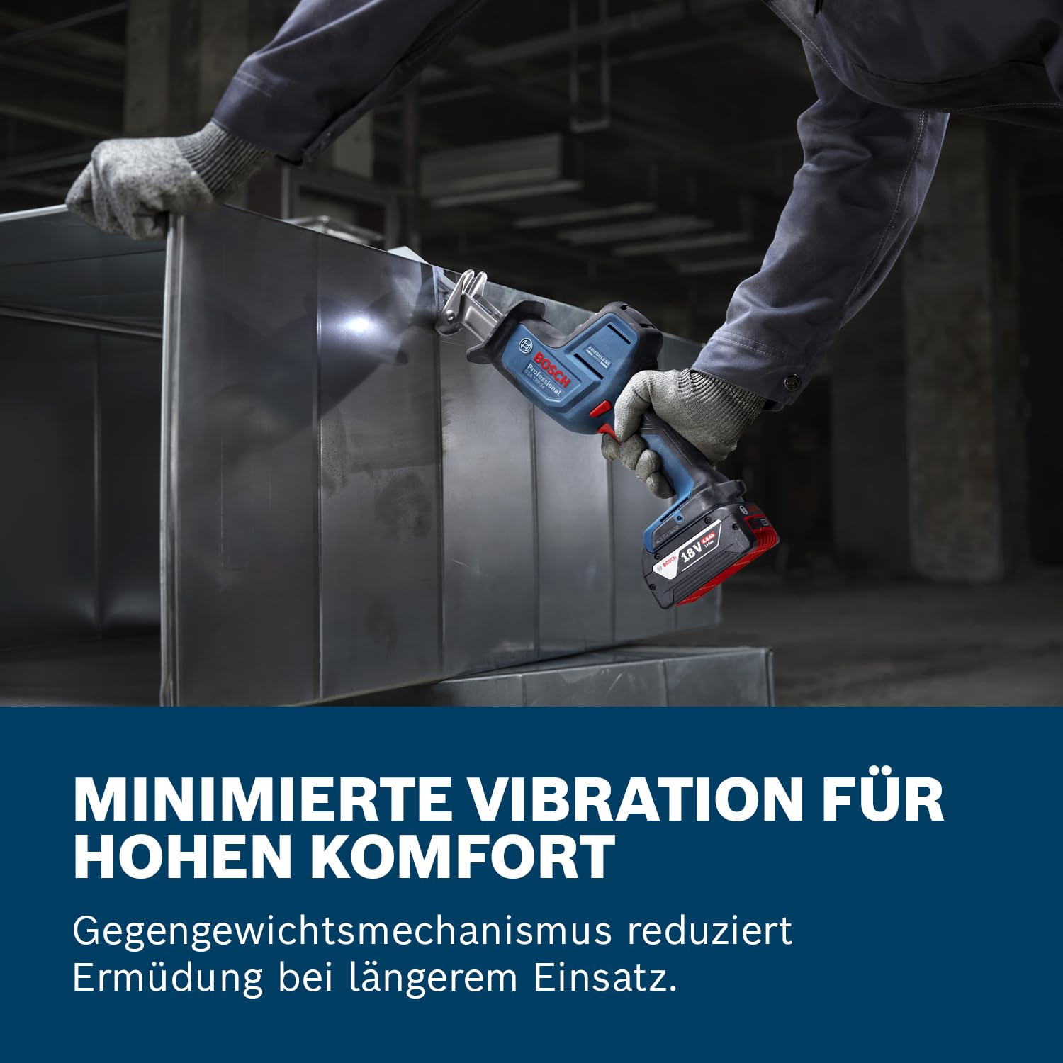 Bosch Professional 18V System Akku Säbelsäge GSA 18V-24 (inkl. S922EF, S2345X, Leiterhaken-Set, L-BOXX)