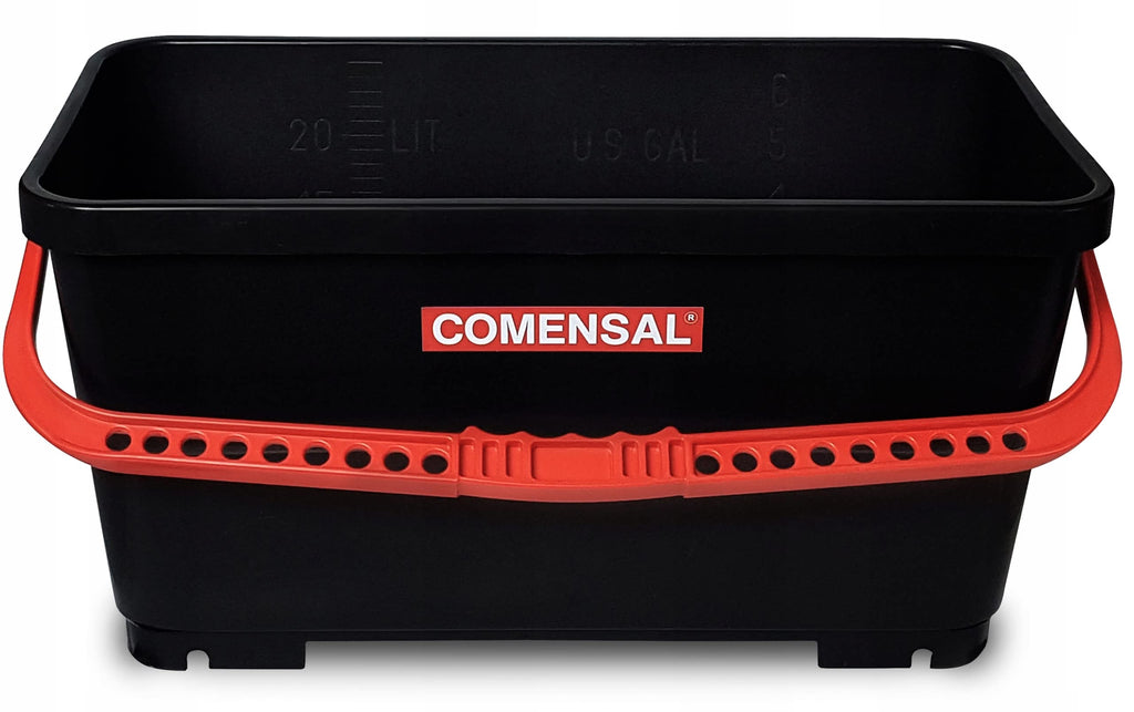 COMENSAL Fliesenwaschset - 9-teiliges Fliesenleger Waschset XL - 24L - Profi Fliesen Waschset - mit Räder - Rollenaufsatz - Gitter - Epoxi Fugenbrett - Hydroschwamm - Schwamm - Made in EU