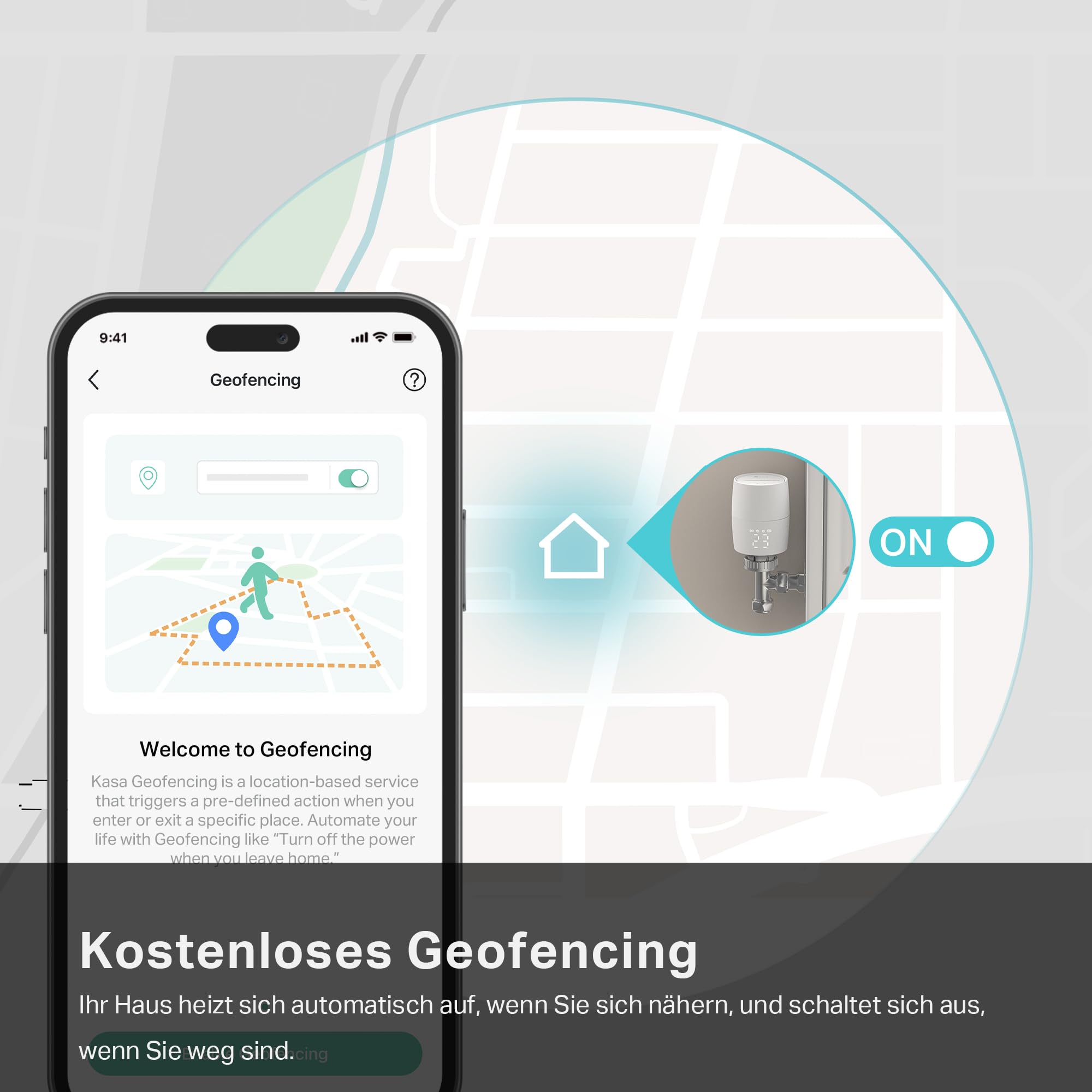 TP-Link smartes Heizkörperthermostat - Erweiterungseinheit, benötigt Kasa Hub, Heizungssteuerung (Kasa App, Zeitpläne, Geofencing, Fensteröffnungserkennung), Matter, Alexa, Apple Home