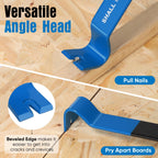 SHALL 4-teiliges flaches Brecheisen-Set –15" 10" 7.5" 5.5"(38,1 cm, 25,4 cm, 19,1 cm, 14 cm) – robuste Mini-Nagelzieher-Brechstange, Allzweck-Klauenstange, für Umbauten zu Hause und Holzbearbeitung