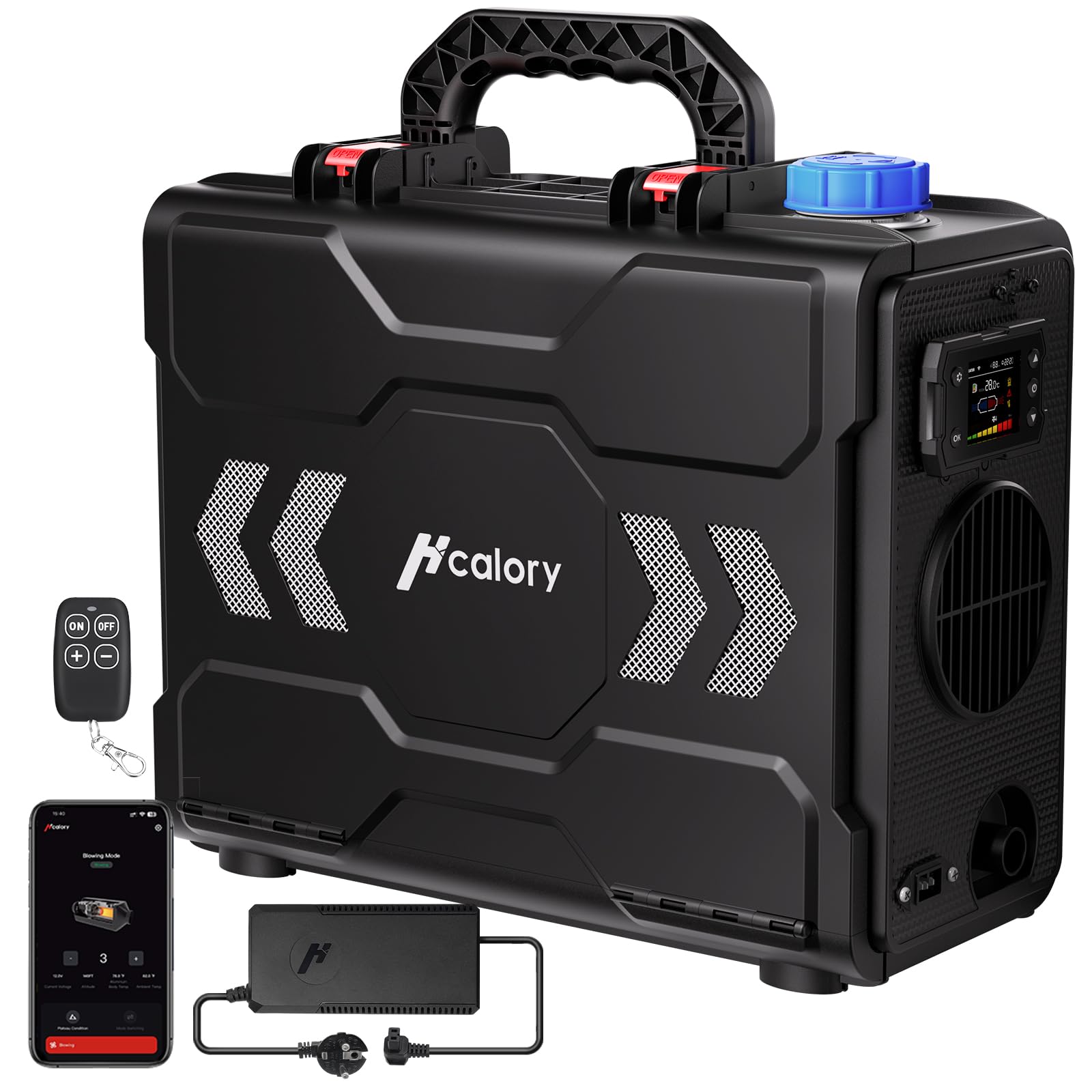 Toolbox 2S 8kW Tragbare Diesel Luftheizung, 220-240V AC & 12/24V DC Diesel Standheizung mit Bluetooth APP & EU Adapter, 6 l Kraftstofftank, Automatischer Start/Stop, Adaptiver Plateau-Modus,2025