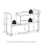 Furinno Classic Schreibtisch-Organizer-Bücherregal, Weiß, 1 Packung