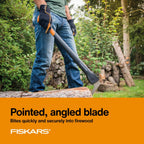 Fiskars 71,1 cm große Wasserpfeife schont Ihren Rücken – Heben, Ziehen und Laden von schweren Runden von Brennholz und gespaltenem Holz – scharfes und leichtes Pick-Werkzeug für Holzscheite –