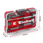 Original Einhell M-CASE 5-tlg. Forstnerbohrer-Set (aus C65 Stahl, E 6.3 Schaft, Querschneide, Zentrierspitze, konische Kopfform, 4-seitig geschlossene Vorschneide inkl. Aufbewahrungsbox)