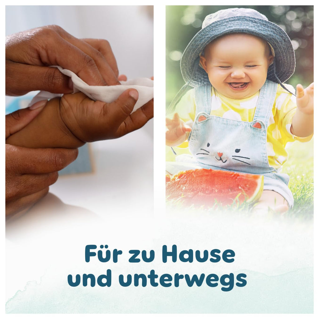 Pampers Harmonie Aqua Feuchttücher 24 Packungen mit jeweils 48 Feuchttüchern, 1152 Feuchttücher, die helfen, den natürlichen pH-Wert der Haut wiederherzustellen, leichte Lotion mit 99 Prozent Wasser