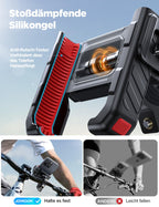 JOYROOM Handyhalterung Fahrrad【Anti Shake Stoßdämpfender】 Motorrad Handyhalterung 【1S Schnellspanner】 Universal Handyhalter für Fahrrad Lenker und Auch für iPhone 17/16/15/14, Samsung S24 (4.7"-7")