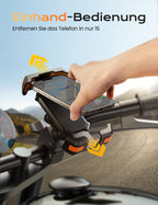 2025 Upgraded Handyhalterung Fahrrad Lenker, Universal Handyhalterung Motorrad [Doppelt Vibrationsgedämpft ] -360°drehbar Handyhalter für iPhone 17 16 15 Pro/Samsung S24 Ultra(4,7-7,2''Smartphone )